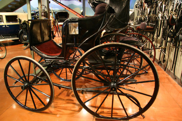 Ladies' Phaeton (1898) by Studebaker Brothers, Chicago, with rumble seat for groom at El Pomar Carriage Museum. Colorado Springs, CO.