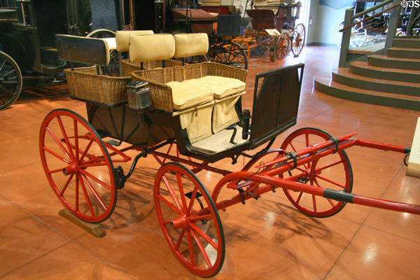 Pony Cart (1912) by Brewster & Co. with back seat on swivel at El Pomar Carriage Museum. Colorado Springs, CO.