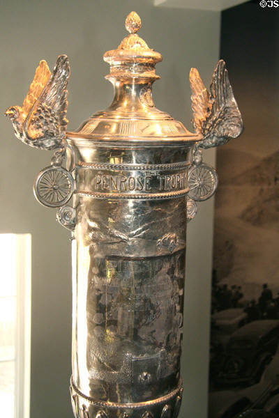 Penrose Trophy for Pike's Peak climb (original in possession of Lexington Motor Co.) at El Pomar Carriage Museum. Colorado Springs, CO.
