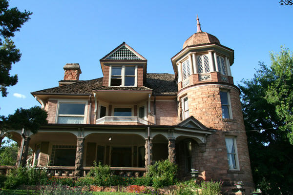 J.E. Newton Residence (2 Grand Ave.). Manitou Springs, CO. Style: Queen Anne.