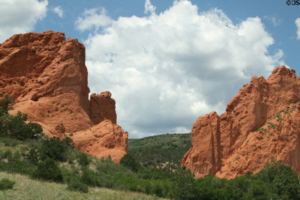 Landscape of Garden of the Gods. Manitou Springs, CO.