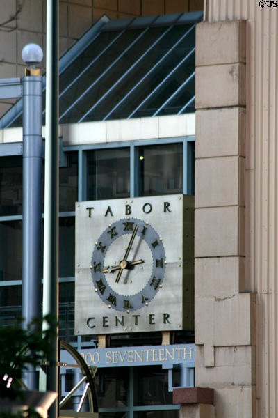 Clock of One Tabor Center. Denver, CO.