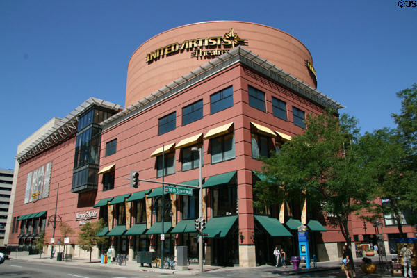 Denver Pavilions shopping complex with movie theater on 16th St. Mall. Denver, CO.