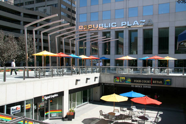 Plaza level of Republic Plaza. Denver, CO.
