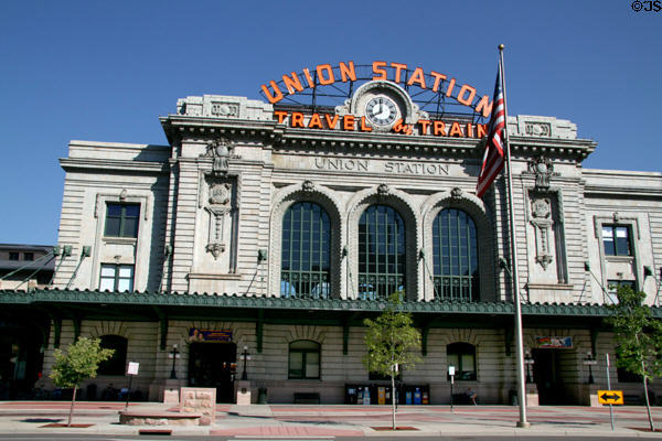 Union Station (1914) (1701 Wynkoop St.). Denver, CO. Style: Beaux Arts. Architect: Gove & Walsh. On National Register.