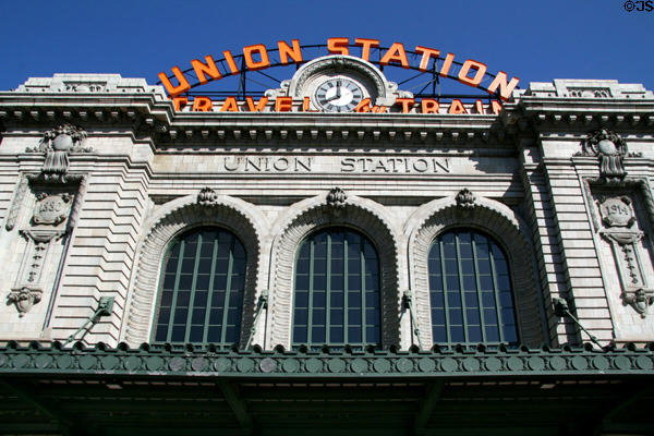 Facade of Union Station. Denver, CO.