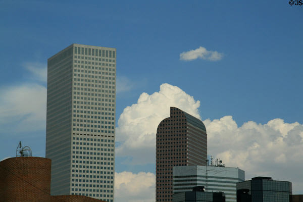 Republic Plaza & Wells Fargo on the Denver skyline. Denver, CO.