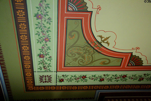 Painted ceiling in parlor of Byers-Evans House. Denver, CO.