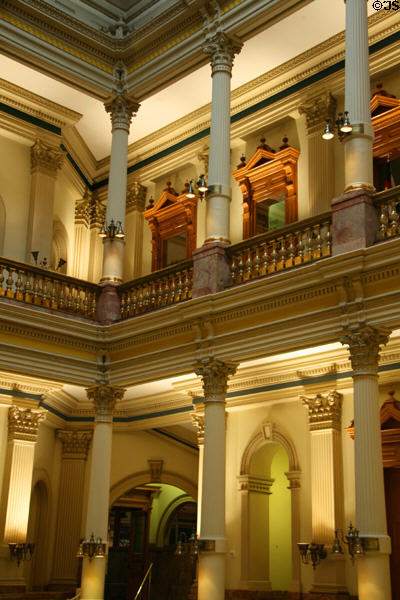 Galleries in wing of Colorado State Capitol. Denver, CO.