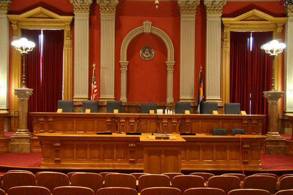 Old Supreme Court Chambers in Colorado State Capitol. Denver, CO.