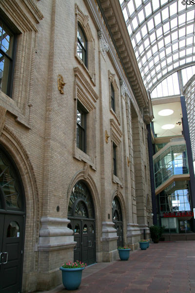 Facade of Opera House within galleria of Performing Arts Complex. Denver, CO.