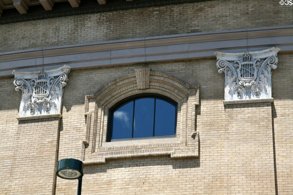 Carving & window details of Denver Opera House. Denver, CO.