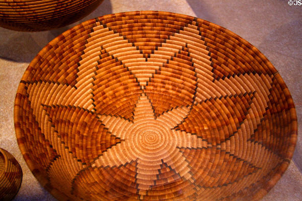 Mission Indian basket bowl (1920s) at Denver Art Museum. Denver, CO.