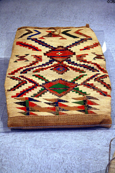 Nez Perce woven storage bag (1900) at Denver Art Museum. Denver, CO.