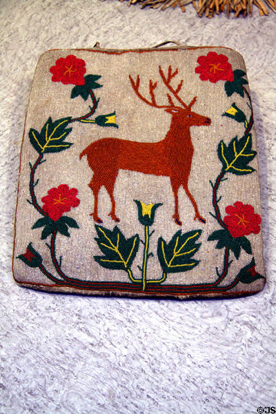 Klikitat beaded handbag (1920) with stag design at Denver Art Museum. Denver, CO.