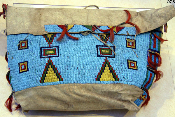 Arapaho beaded possible bag (1890) [aka "bag for every possible thing"] at Denver Art Museum. Denver, CO.