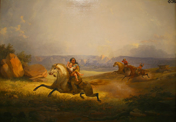 Kidnapped (c1853) painting by John Mix Stanley at Denver Art Museum. Denver, CO.
