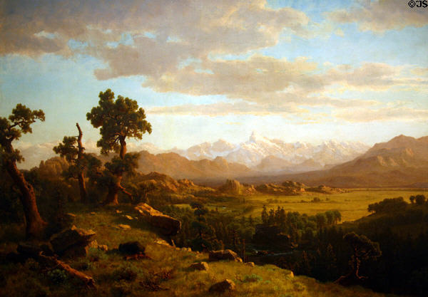 Wind River Country (1860) painting by Albert Bierstadt at Denver Art Museum. Denver, CO.