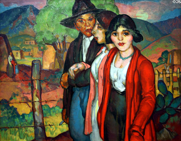 The Chaperone (c1916) painting by William Penhallow Henderson at Denver Art Museum. Denver, CO.