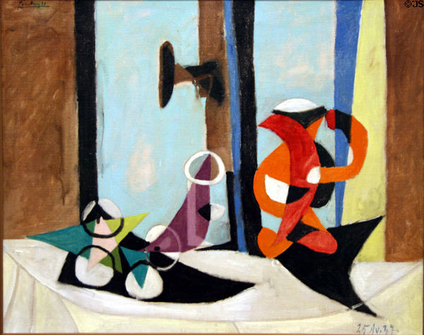 Still Life (1937) painting by Pablo Picasso at Denver Art Museum. Denver, CO.
