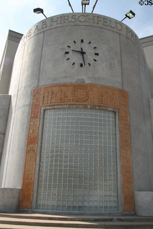 Art Deco relief details of A.B. Hirschfeld Press building. Denver, CO.