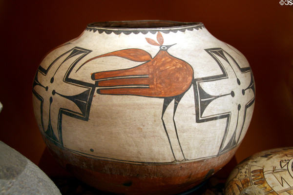 Zia Pueblo polychrome ceramic storage jar (c1890) at Colorado History Museum. Denver, CO.