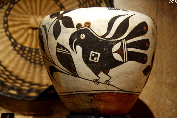 Acoma Pueblo polychrome ceramic jar (c1930) at Colorado History Museum. Denver, CO.