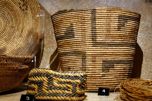 Pueblo baskets at Colorado History Museum. Denver, CO.