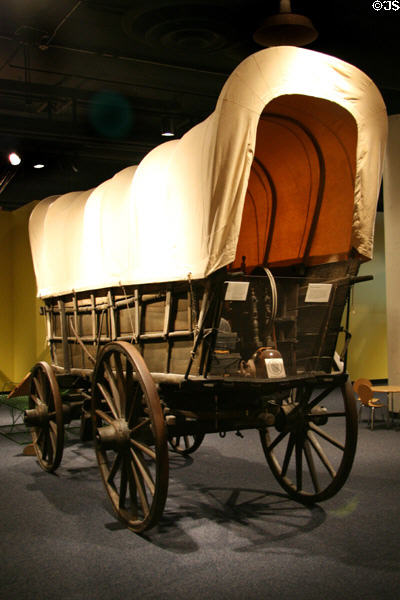 Conestoga-style wagon (1824) by A. Hirsh of Lancaster County Pennsylvania at Colorado History Museum. Denver, CO.