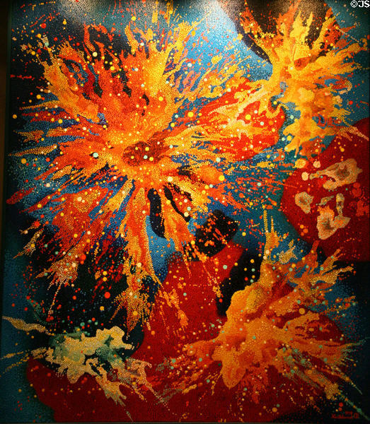 Energy of Explosions Twenty-Four Billion Years B.C. (1978) painting by Vance Kirkland at Kirkland Museum. Denver, CO.