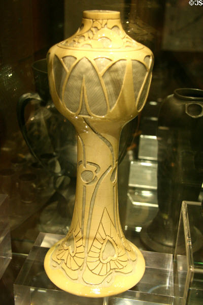 Della Robbia vase (c1906) by Frederick Hurten Rhead of Roseville Pottery of Zanesville, OH at Kirkland Museum. Denver, CO.