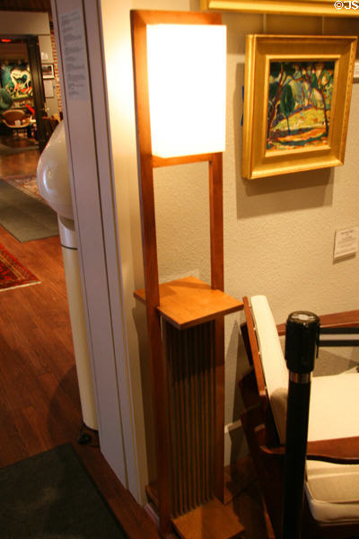 Floor lamp (1915) by Frank Lloyd Wright for Sherman Booth house of Glencoe, IL, at Kirkland Museum. Denver, CO.