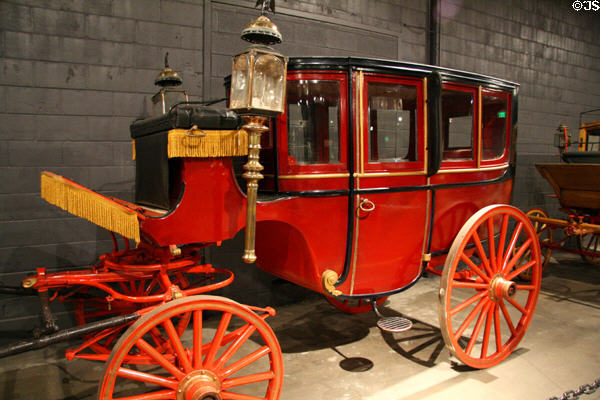 Wedding carriage (1895) by Riddle Coach & Hearse Co of Ravenna, OH at Forney Museum. Denver, CO.