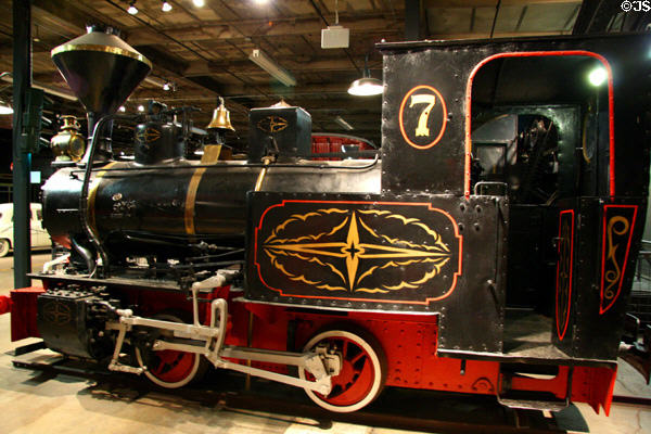 Elaborate decoration of German locomotive nr 7 (1905) at Forney Museum. Denver, CO.