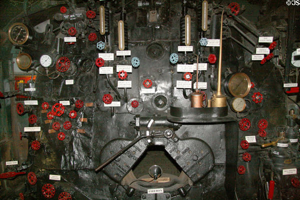 Big Boy locomotive cab controls at Forney Museum. Denver, CO.