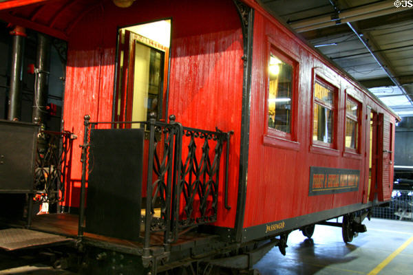Rail combo car (1909) built in Sweden at Forney Museum. Denver, CO.