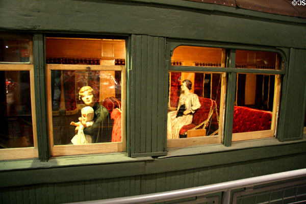 Wooden passenger coach (1910) at Forney Museum. Denver, CO.