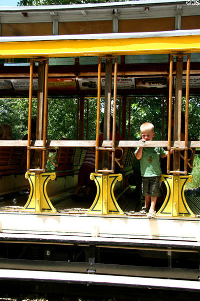 Young rider on Platte Valley Trolley. Denver, CO.