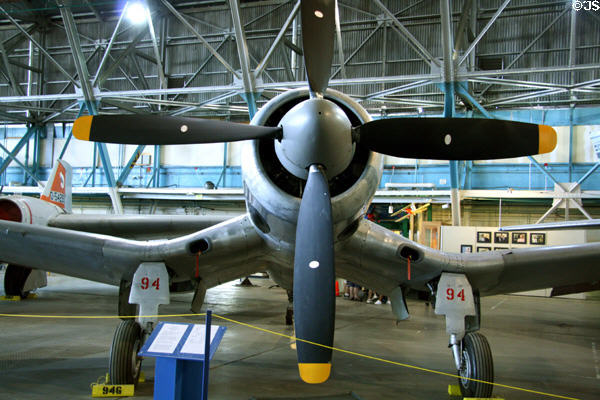 Gull wings of FG-1D (F4U) Corsair (1945) at Wings Over the Rockies Museum. Denver, CO.