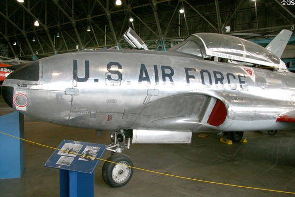 Lockheed T-33A T-Bird (1949-59) was first jet trainer at Wings Over the Rockies Museum. Denver, CO.