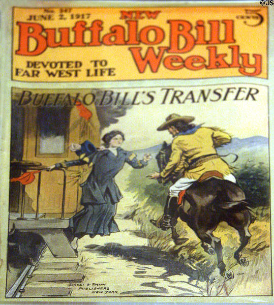 Dime novel (1917) featuring Buffalo Bill printed by Street & Smith of New York at his Museum. Lookout Mountain, CO.