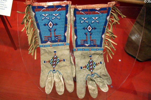 Cody's beaded gloves at Buffalo Bill Museum. Lookout Mountain, CO.