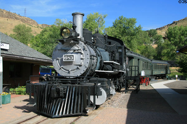 Denver & Rio Grande (D&RG) 2-8-0 steam locomotive #683 (1890) built by Baldwin at Colorado Railroad Museum. CO.