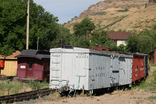 Box cars at Colorado Railroad Museum. CO.