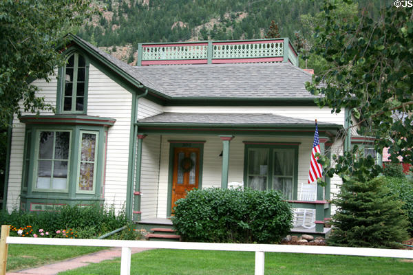 Victorian house with widow's walk on Argentine St. Georgetown, CO.