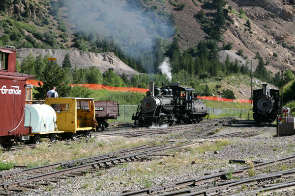 Shunting at Silver Plume on Georgetown Loop Railroad. Silver Plume, CO.