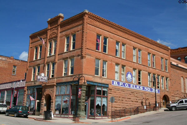 Gold Mining Stock Exchange (1896) (373-9 E. Bennett Ave.) now Elks Lodge. Cripple Creek, CO.