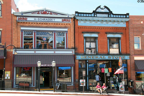 H. Schradsky & Jamison Blocks (1896) (248 & 246 E. Bennett Ave.) now poker room & general store. Cripple Creek, CO.