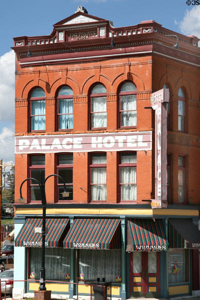 The Palace Block (1896) (172 E. Bennett Ave.) now Womacks Palace Hotel & Casino. Cripple Creek, CO.
