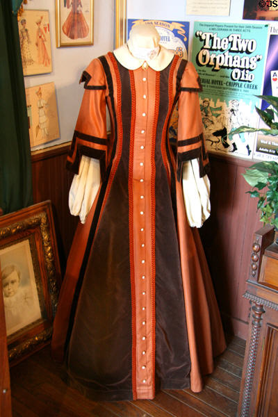 Fancy dress at Cripple Creek District Museum. Cripple Creek, CO.